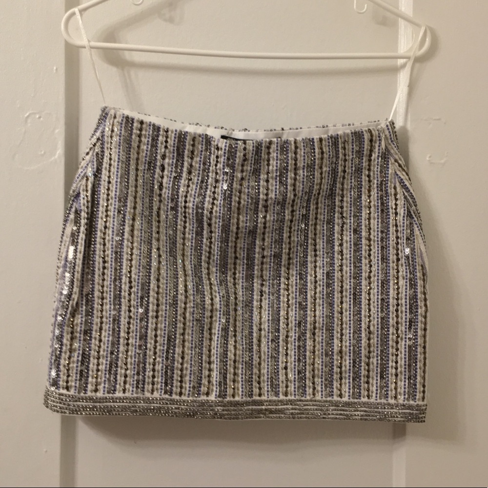 Zara Mini Skirt covered in pearls